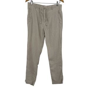 Porter & Ash Linen Blend Pants in Natural | Size 30